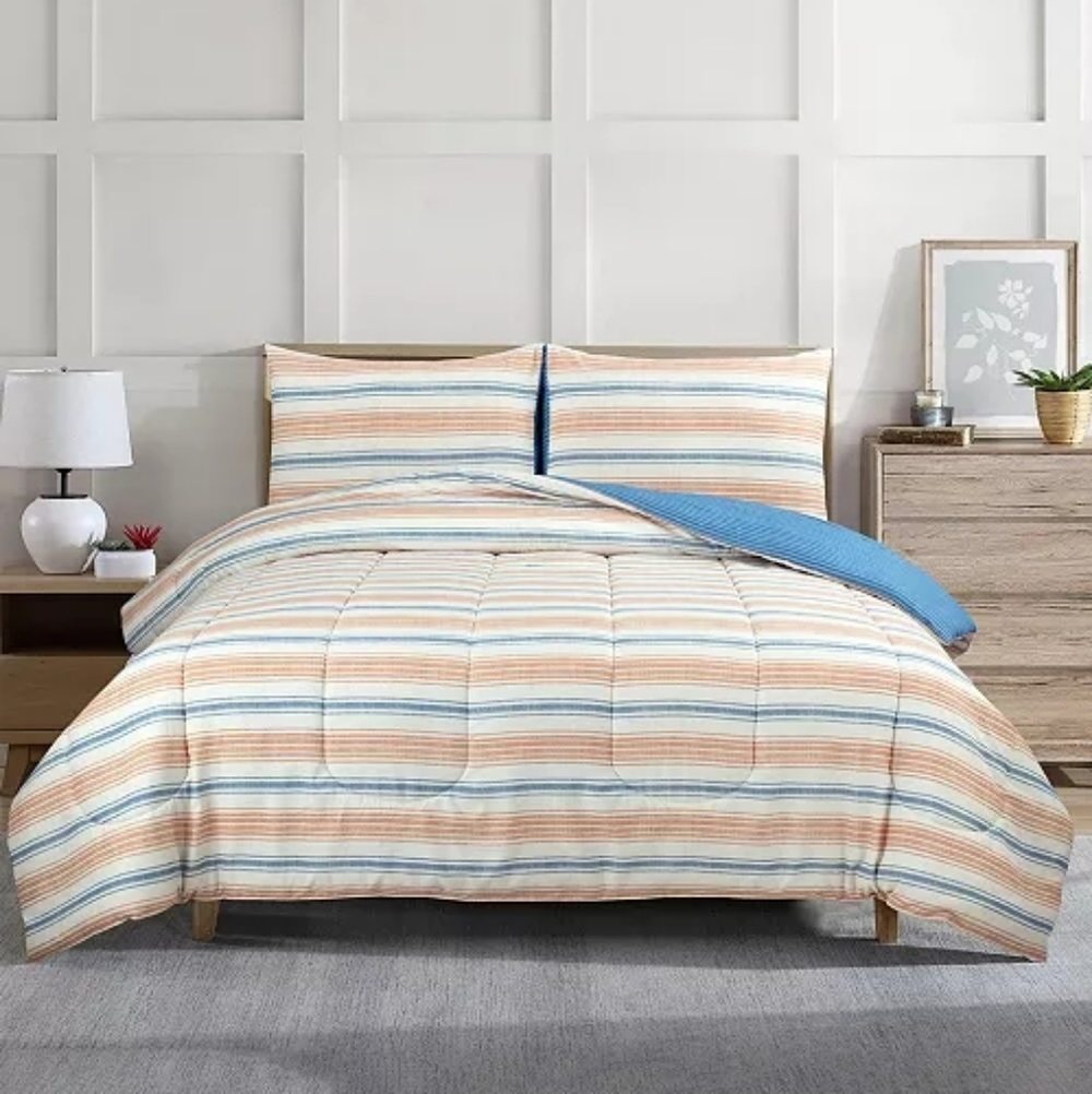 Macy's Twin XL 2 Pc Stripe Comforter Set NWT
